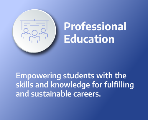 Professional Education: Empowering students with the skills and knowledge for fulfilling and sustainable careers.